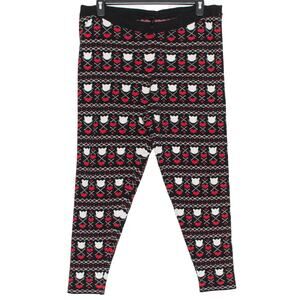 Torrid Leggings Cat Lady Hearts Valentines Kawaii Retro Fair Isle Nordic 4 4X